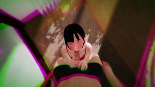 ���शियाई मैत्रीण licks कोंबडा आणि एक चांगला घ्या धक्का नोकरी