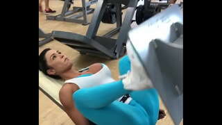 Gracy working out in the gym