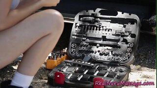 Banged ይገናኛሉ masseuse